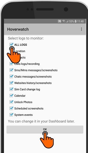 Monitor  text messages