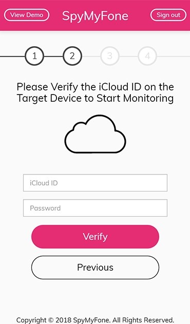 spymyfone verify icloud id-hack text message