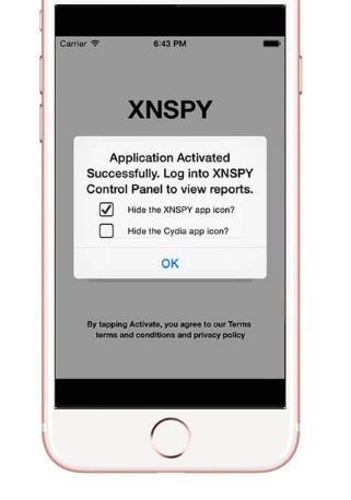 XNSPYアプリのアイコンを非表示にする