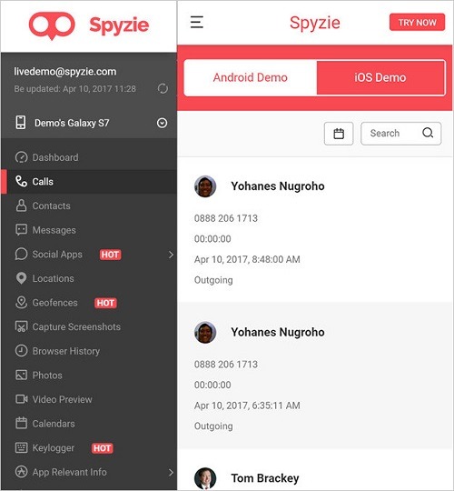 Spyzie-Monitor their calls and messages