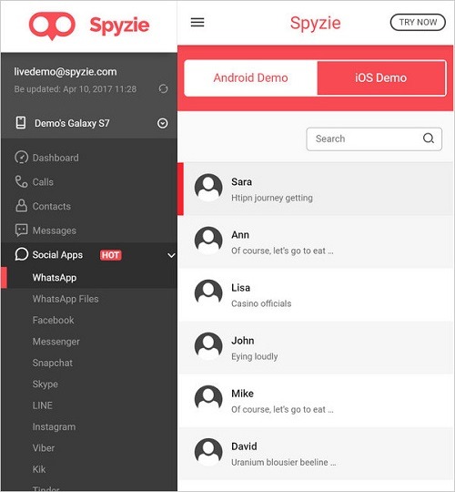 Spyzie-Social media tracking