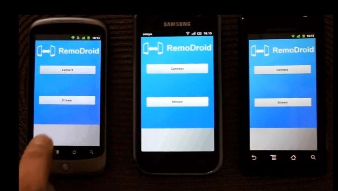 Remo Droid- control another Android phone remotely