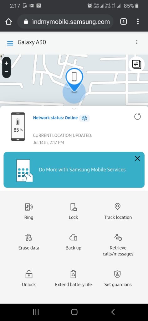 Track my Samsung Tablet with Find my Tablet 2