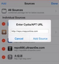 enter Cydia/APT URL